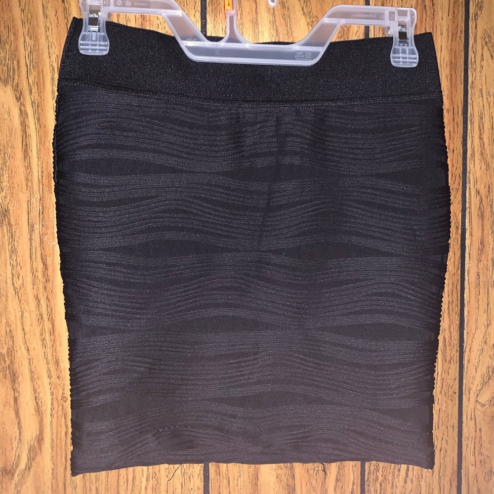 Black mini skirt